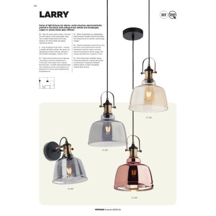 Redo 01-1382 - Nástěnné svítidlo LARRY 1xE27/42W/230V