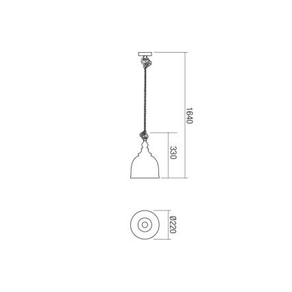 Redo 01-1399 - Lustr na lanku KASHI 1xE27/42W/230V