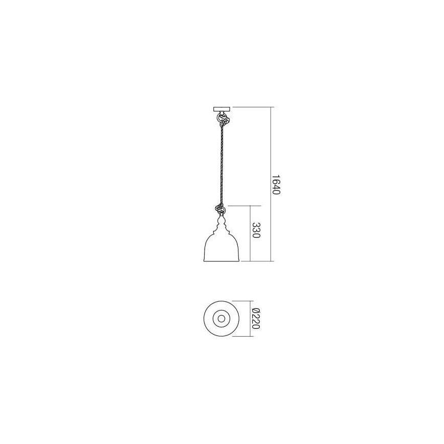 Redo 01-1399 - Lustr na lanku KASHI 1xE27/42W/230V