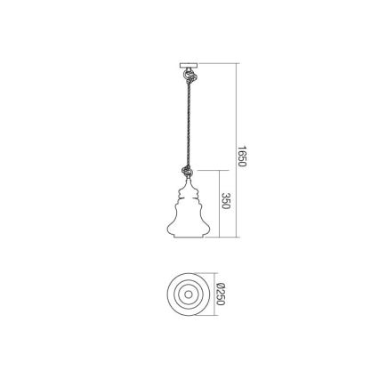 Redo 01-1401 - Lustr na lanku KASHI 1xE27/42W/230V