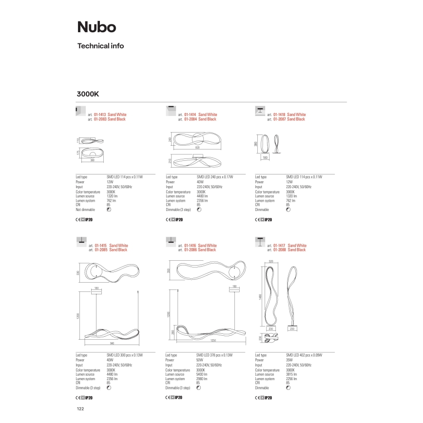Redo 01-1417 - LED Stmívatelná stojací lampa NUBO LED/35W/230V bílá