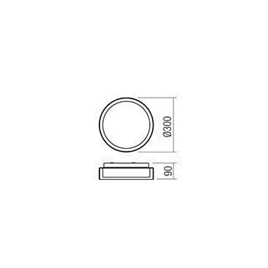 Redo 01-1453 - LED Koupelnové stropní svítidlo NAJI LED/12W/230V pr. 30 cm IP44