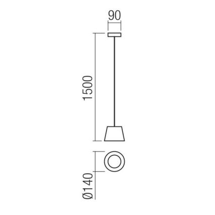 Redo 01-1495 - LED Lustr na lanku LOLLI LED/6W/230V pr. 14 cm bílá