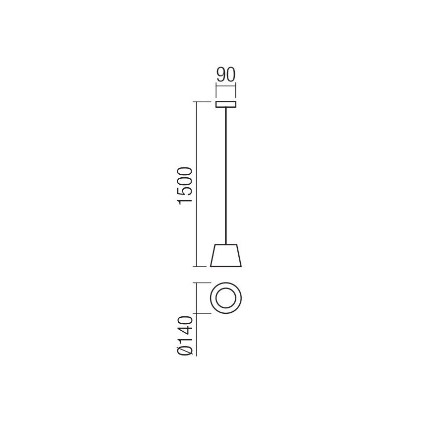 Redo 01-1495 - LED Lustr na lanku LOLLI LED/6W/230V pr. 14 cm bílá