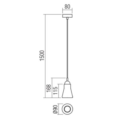 Redo 01-1518 - Lustr na lanku UPPER 1xGU10/28W/230V mosaz/béžová