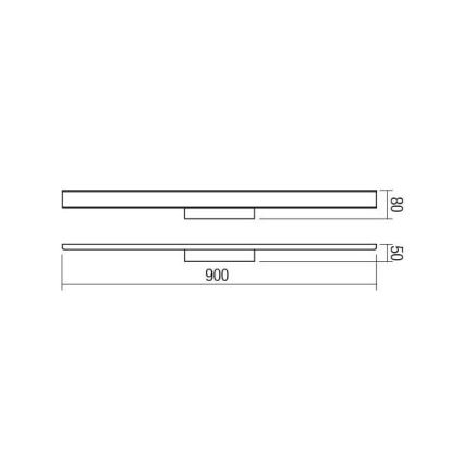 Redo 01-1527 - LED Koupelnové osvětlení zrcadla DAO 1xLED/36W/230V IP44