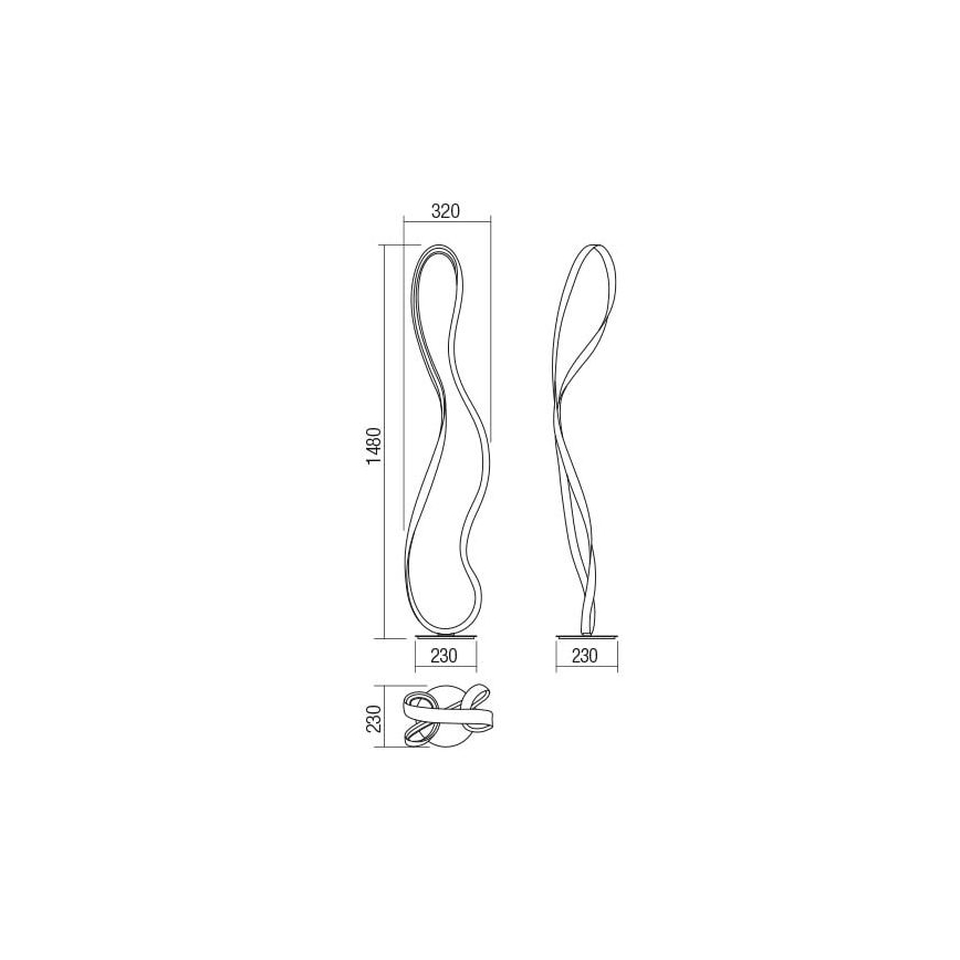Redo 01-1532 - LED Stmívatelná stojací lampa NUBO LED/34,5W/230V bílá