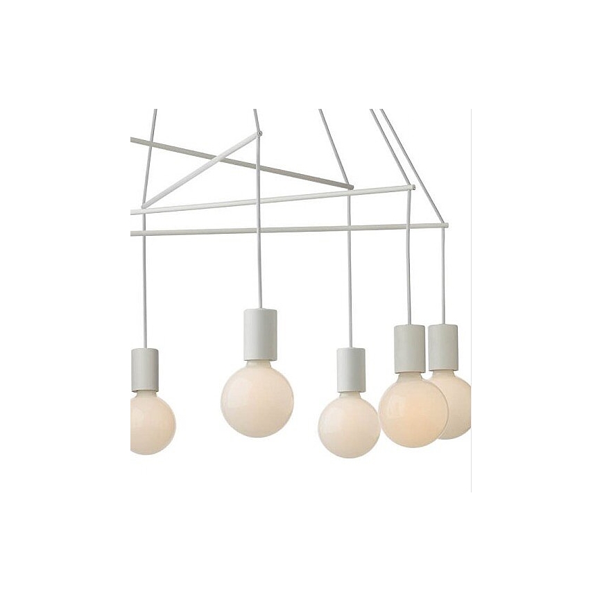 Redo 01-1564 - Lustr na lanku MIKADO 8xE27/42W/230V pr. 82 cm bílá