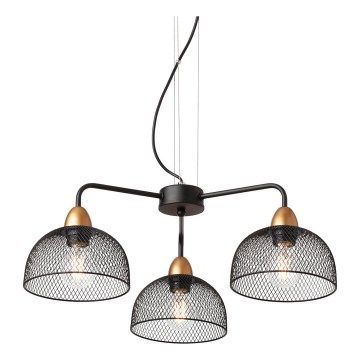 Redo 01-1573 - Lustr na lanku TAMIS 3xE27/42W/230V pr. 59 cm černá