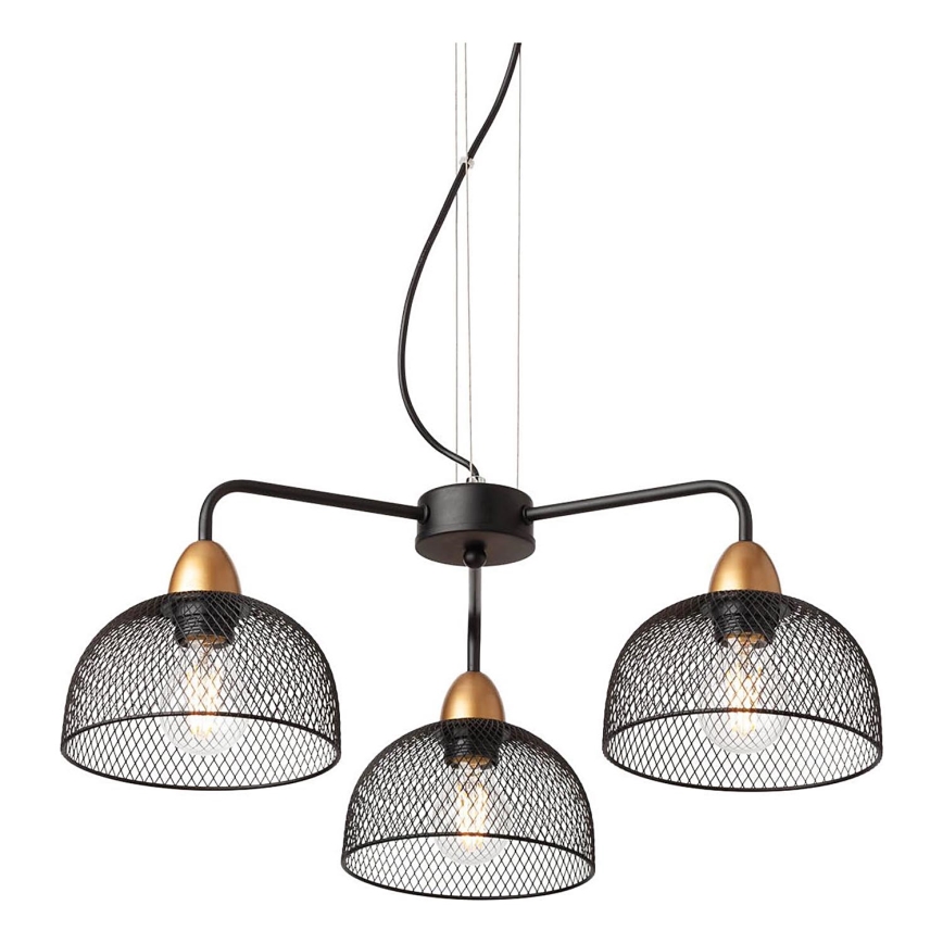Redo 01-1573 - Lustr na lanku TAMIS 3xE27/42W/230V pr. 59 cm černá