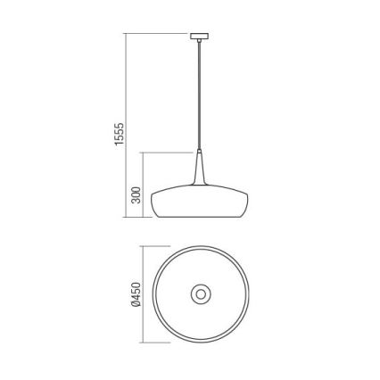 Redo 01-1615 - Lustr na lanku AGADIR 1xE27/42W/230V