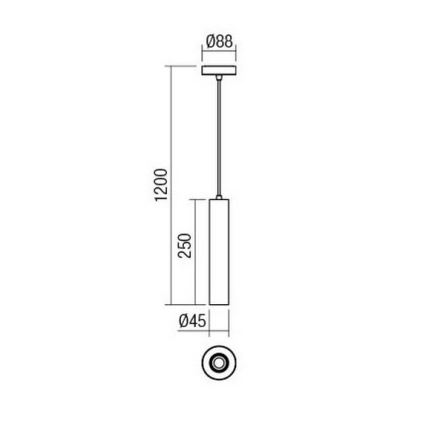 Redo 01-1659 - Lustr na lanku GOSSIP 1xE27/42W/230V