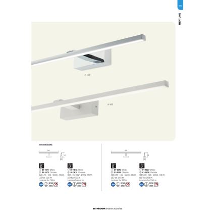 Redo 01-1671 - LED Koupelnové osvětlení zrcadla NEPTUNE LED/12W/230V IP44