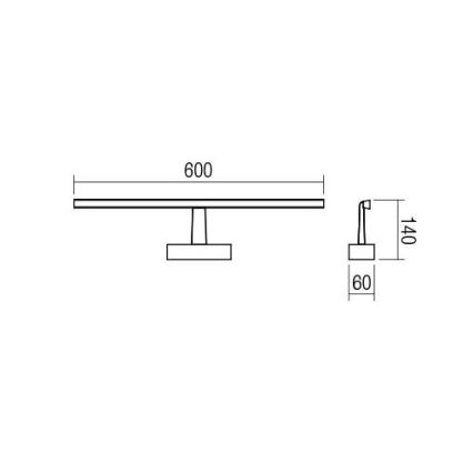 Redo 01-1672 - LED Koupelnové osvětlení zrcadla NEPTUNE LED/12W/230V IP44