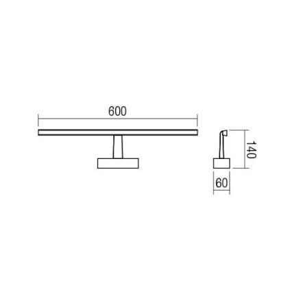 Redo 01-1673 - LED Koupelnové osvětlení zrcadla NEPTUNE LED/12W/230V IP44