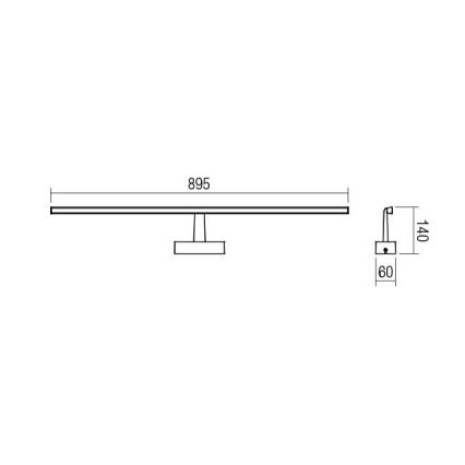 Redo 01-1675 - LED Koupelnové osvětlení zrcadla NEPTUNE LED/18W/230V IP44