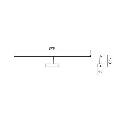 Redo 01-1676 - LED Koupelnové osvětlení zrcadla NEPTUNE LED/18W/230V IP44