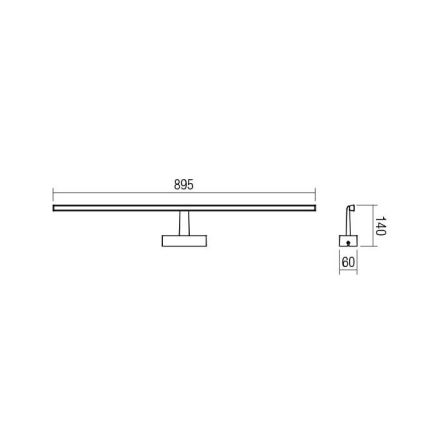 Redo 01-1677 - LED Koupelnové osvětlení zrcadla NEPTUNE 1xLED/18W/230V IP44