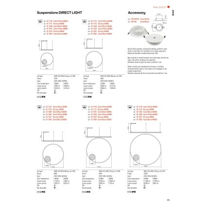 Redo 01-1712 - LED Lustr na lanku ORBIT LED/55W/230V bílá