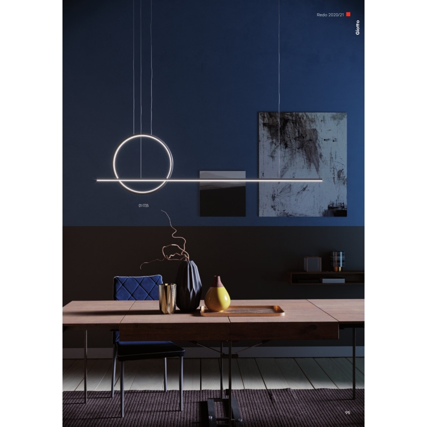 Redo 01-1735 - LED Stmívatelný lustr na lanku GIOTTO LED/46W/230V černá