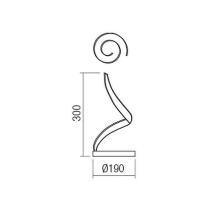 Redo 01-1816 - LED Stolní lampa TORSION LED/11W/230V bronzová