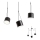 Redo 01-1826 - Lustr na lanku DODO 3xE27/15W/230V pavouk