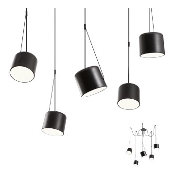 Redo 01-1828 - Lustr na lanku DODO 5xE27/15W/230V pavouk