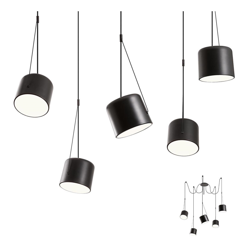 Redo 01-1828 - Lustr na lanku DODO 5xE27/15W/230V pavouk
