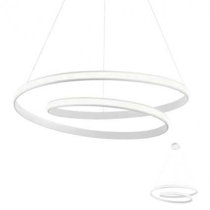 Redo 01-1890 - LED Stmívatelný lustr na lanku TORSION LED/35W/230V 4000K pr. 75 cm bílá