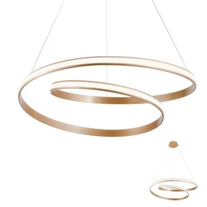 Redo 01-1891 - LED Stmívatelný lustr na lanku TORSION LED/35W/230V 4000K pr. 75 cm bronzová