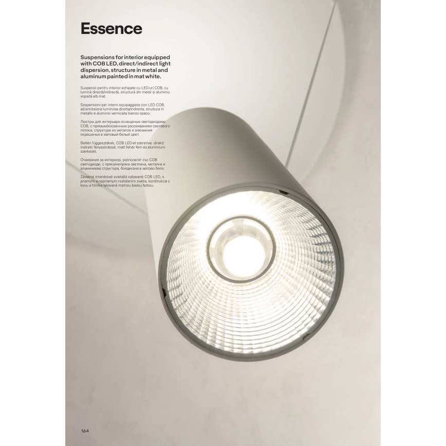 Redo 01-1970 - LED Stmívatelný lustr na lanku ESSENCE LED/24W/230V CRI 90 3000K bílá