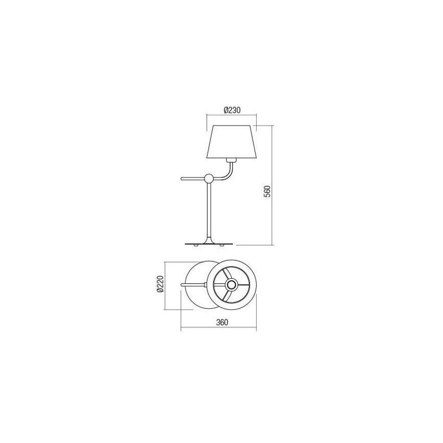 Redo 01-1980 - Stolní lampa MORRIS 1xE27/42W/230V bílá