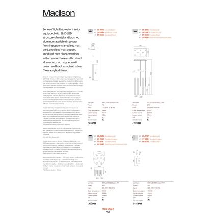 Redo 01-2033 - LED Nástěnné svítidlo MADISON 4xLED/4W/230V zlatá