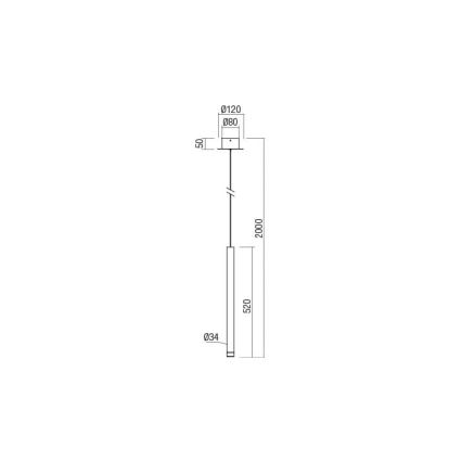 Redo 01-2043 - LED Lustr na lanku MADISON LED/4W/230V zlatá