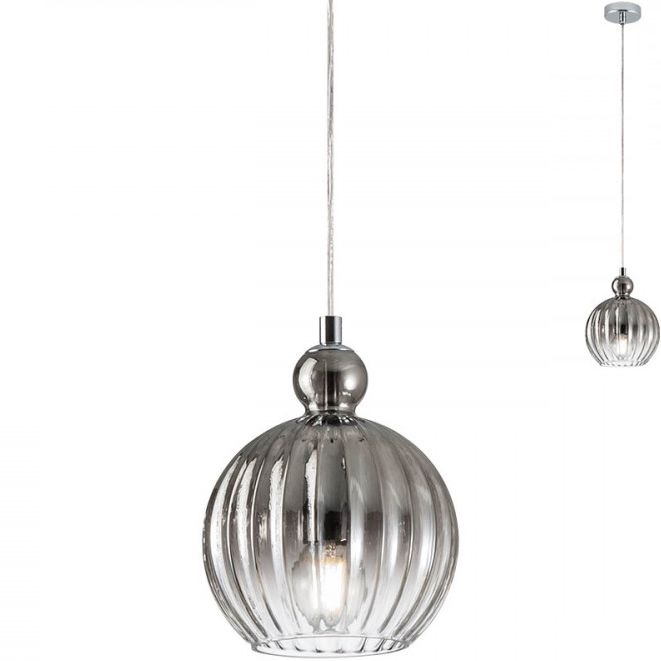 Redo 01-2063 - Lustr na lanku PLUMEN 1x/E14/40W/230V pr. 15 cm šedá