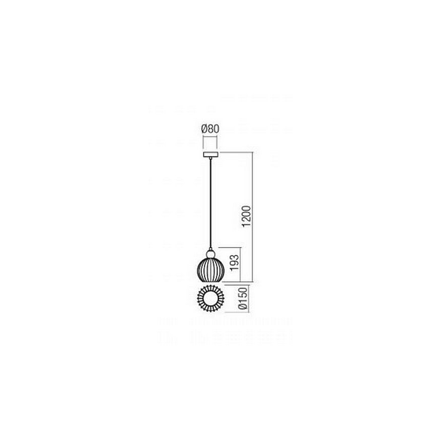 Redo 01-2063 - Lustr na lanku PLUMEN 1x/E14/40W/230V pr. 15 cm šedá