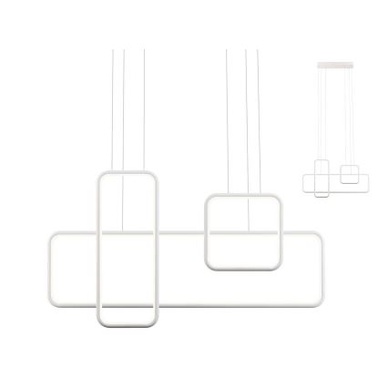 Redo 01-2099 - LED Stmívatelný lustr na lanku THAI LED/86W/230V bílá