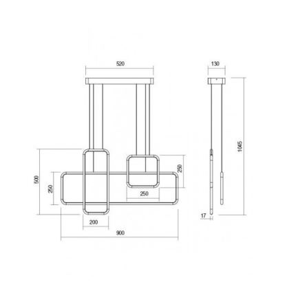 Redo 01-2099 - LED Stmívatelný lustr na lanku THAI LED/86W/230V bílá