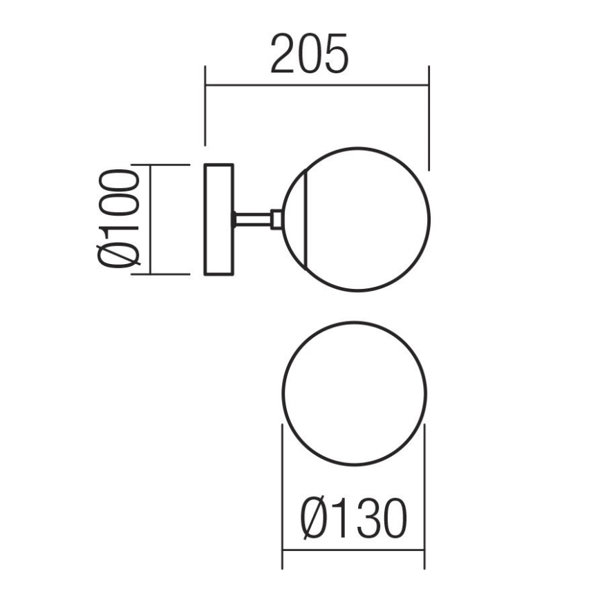 Redo 01-2175 - Nástěnné svítidlo SEMIA 1xE14/28W/230V černá/kouřová