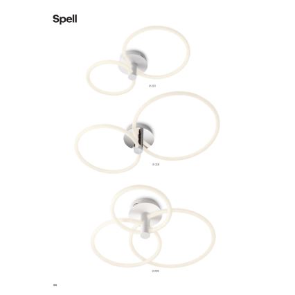 Redo 01-2224 - LED Stmívatelný přisazený lustr SPELL LED/43W/230V lesklý chrom