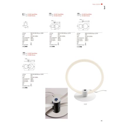Redo 01-2226 - LED Stmívatelný přisazený lustr SPELL LED/54W/230V 3000K lesklý chrom