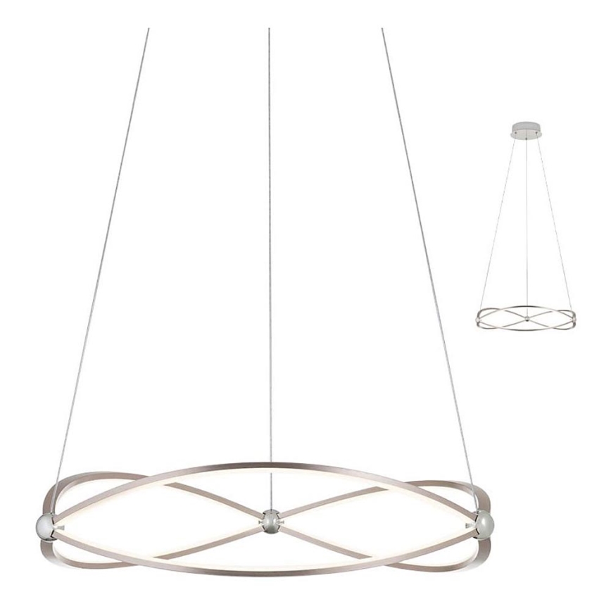 Redo 01-2251 - LED Stmívatelný lustr na lanku QUARK LED/43W/230V 3000K pr. 60 cm matný chrom
