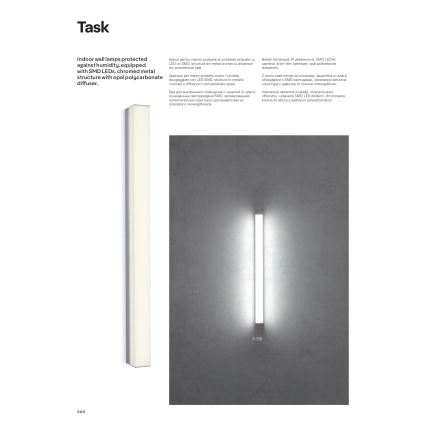 Redo 01-2330 - LED Koupelnové osvětlená zrcadla TASK LED/18W/230V 90 cm CRI 90 IP44 lesklý chrom