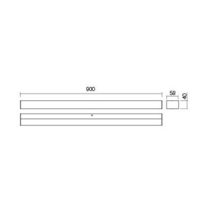 Redo 01-2330 - LED Koupelnové osvětlená zrcadla TASK LED/18W/230V 90 cm CRI 90 IP44 lesklý chrom