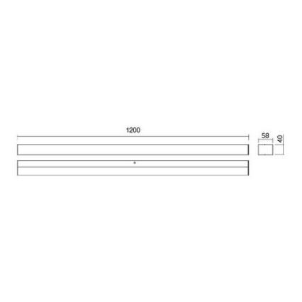 Redo 01-2331 - LED Koupelnové osvětlení zrcadla TASK LED/24W/230V 120 cm CRI 90 IP44 lesklý chrom