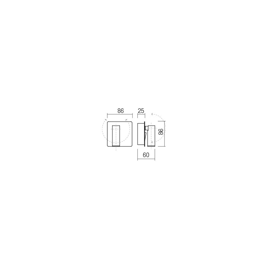 Redo 01-2340 - LED Nástěnné bodové svítidlo TOMIX LED/3,2W/230V černá