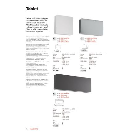 Redo 01-2384 - LED Nástěnné svítidlo TABLET LED/11W/230V 3000K CRI 90 černá