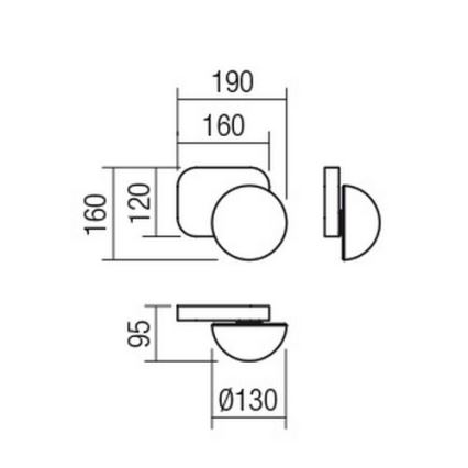 Redo 01-2469 - Nástěnné svítidlo LUMIEN 1xG9/10W/230V zlatá/bílá