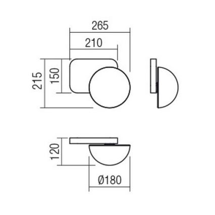Redo 01-2470 - Nástěnné svítidlo LUMIEN 1xG9/10W/230V zlatá/bílá