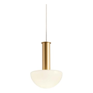 Redo 01-2474 - Lustr na lanku LUMIEN 1xG9/10W/230V pr. 13 cm zlatá/bílá
